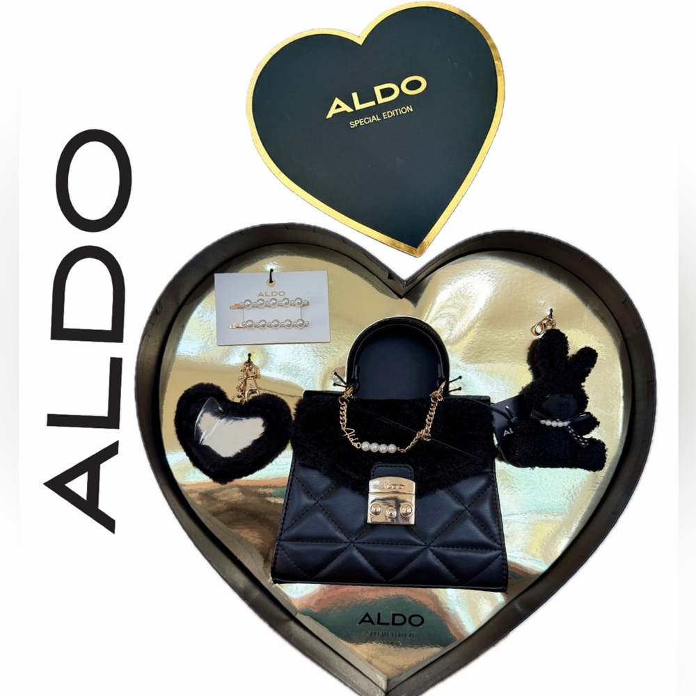 ALDO Limited Edition Crossbody Bag & Accessories Set Heart Gift Box Valentines